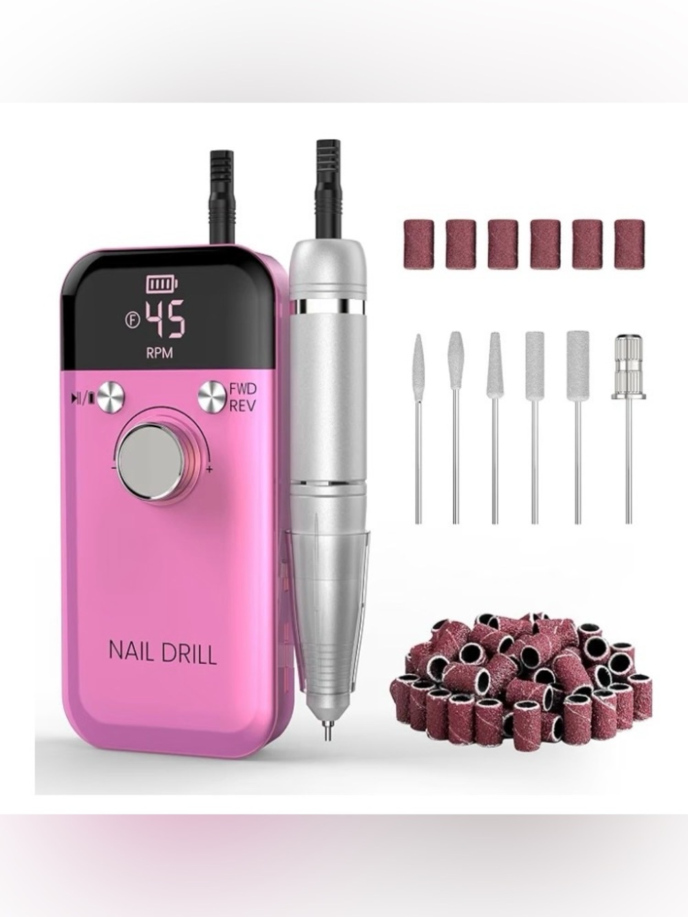 Portable Nail Drill Electric File: Cordless, Rechargeable. SEALED BOX